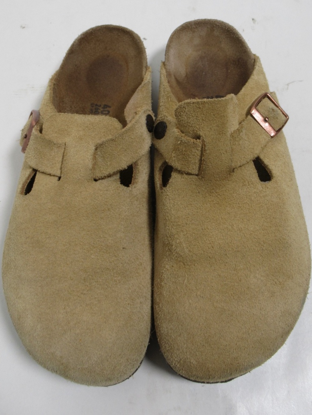 Birkenstock Unisex Boston Suede Leather Taupe 7 US M / 9 US L / 6 UK / 40 EU